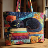 Artisan Sac - Pisica Neagră, Design cu Temă de Cărți, Căni