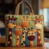 Geantă cu quilt - Motif de girafă