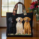 Geantă Handmade - Design cu Trei Labradori