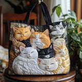 Artisanal Quilted Bag - Dreamy Kittens