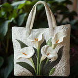 Artisanal Quilted White Bag