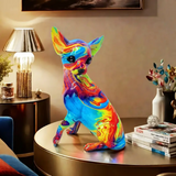 Lampă de Masă Chihuahua din Rășină Colorată