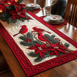 Runner de masă din quilt cu design de aripi roșii