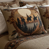Plaid decorativ circular cu quilt