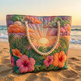 Geantă de plajă artizanală Tropical Amanecer