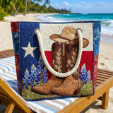 Geantă de plajă artizanală, cu mândrie din Texas