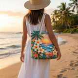 Geantă de plajă artizanală Tropical Breeze