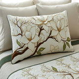 Perne cu Design Floral de Magnolie - Husă Decorativă