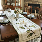 Runner de masă cu quilturi Magnolia în stil rustic