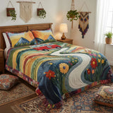 Set de lenjerie de pat vintage cu quilt - 3 piese