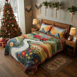 Set de lenjerie de pat vintage cu quilt - 3 piese