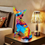 Lampă de Masă Chihuahua din Rășină Colorată