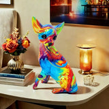 Lampă de Masă Chihuahua din Rășină Colorată