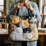 Artisanal Quilted Bag - Dreamy Kittens