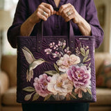 Artisanal Quilted Bag - Hummingbird & Orchid Design