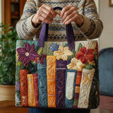 Geantă tote cu quilt - perfectă pentru pasionații de lectură