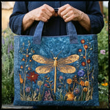Geantă tote matlasată - Design cu libelul auriu elegant