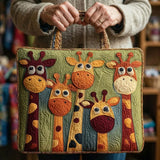 Geantă cu quilt - Motif de girafă