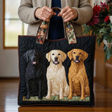 Geantă Handmade - Design cu Trei Labradori