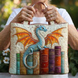 Geantă quiltată cu dragon smarald - Gardianul cărților